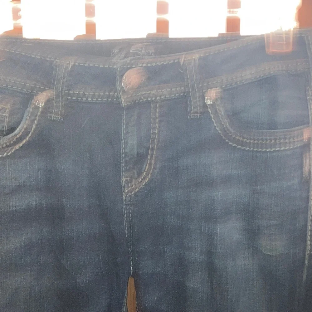 Silver Dark Blue Women's Denim Jeans 30 - Picture 5 of 8